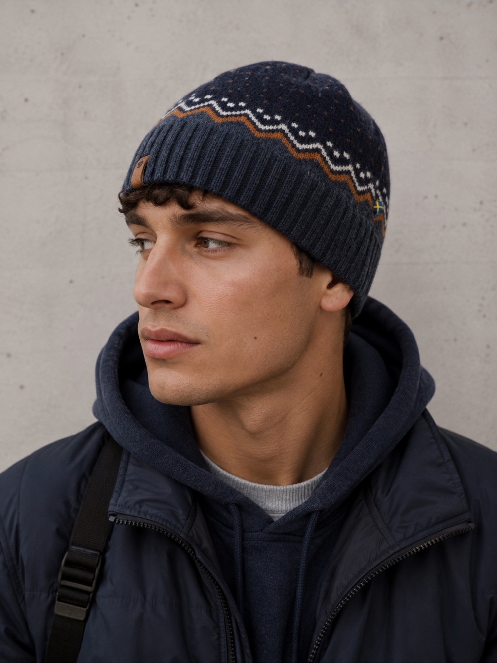 Fjällräven Ovik 100% Wool Knit Hat Beanie Toque Dark Navy